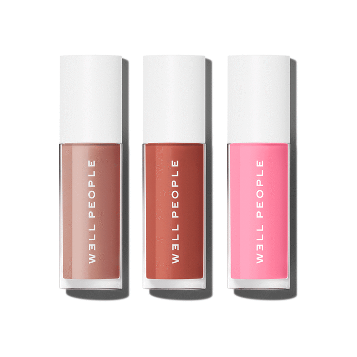 well people tinted lip oil trio graphic changing shade